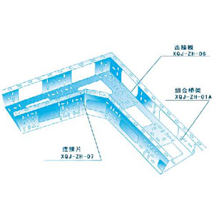 組合式橋架水平彎通組裝示意